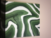 Green abstract painting (12x12)